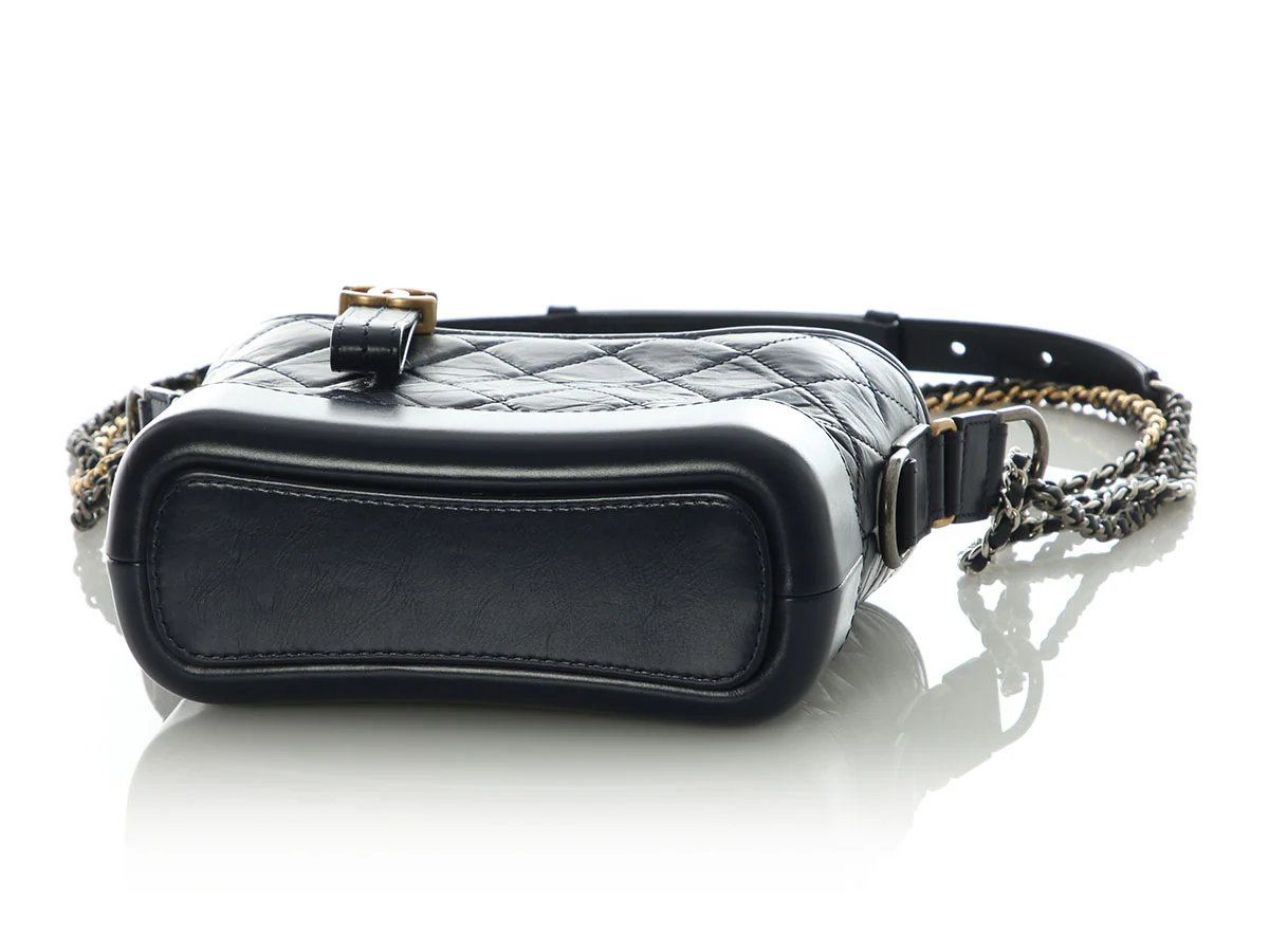 Chanel Small Navy Aged Calfskin Gabrielle - Image 7