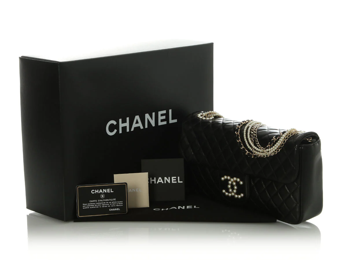 Chanel Black Quilted Lambskin Westminster Pearl Bag - Image 2