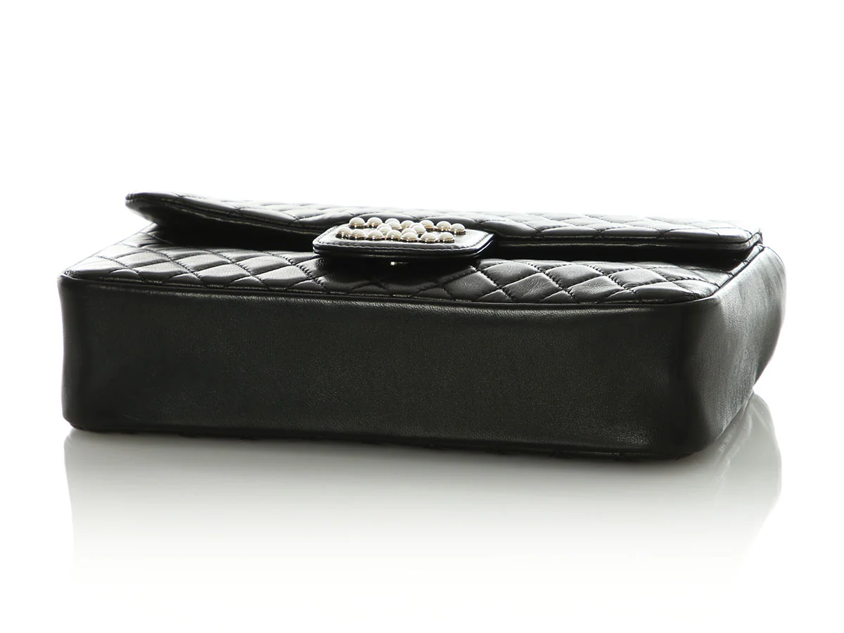 Chanel Black Quilted Lambskin Westminster Pearl Bag - Image 7