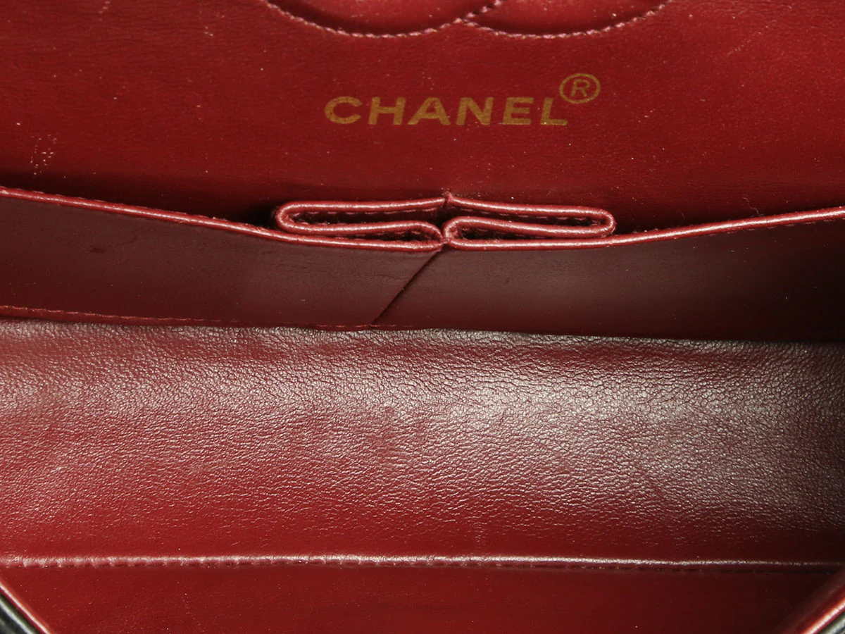 Chanel Vintage Small Black Quilted Lambskin Classic Double Flap - Image 8
