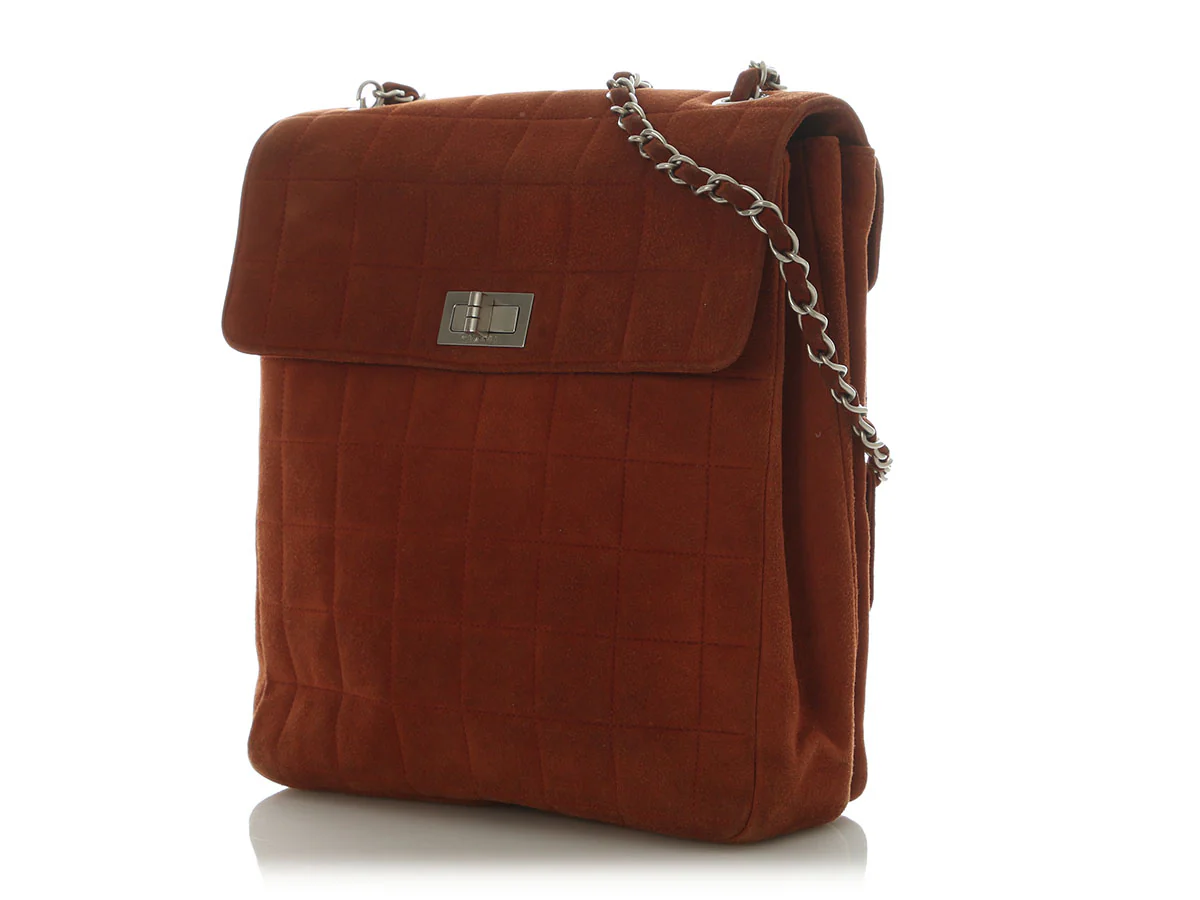 Chanel Vintage Brown Suede Double-Sided Bag - Image 3