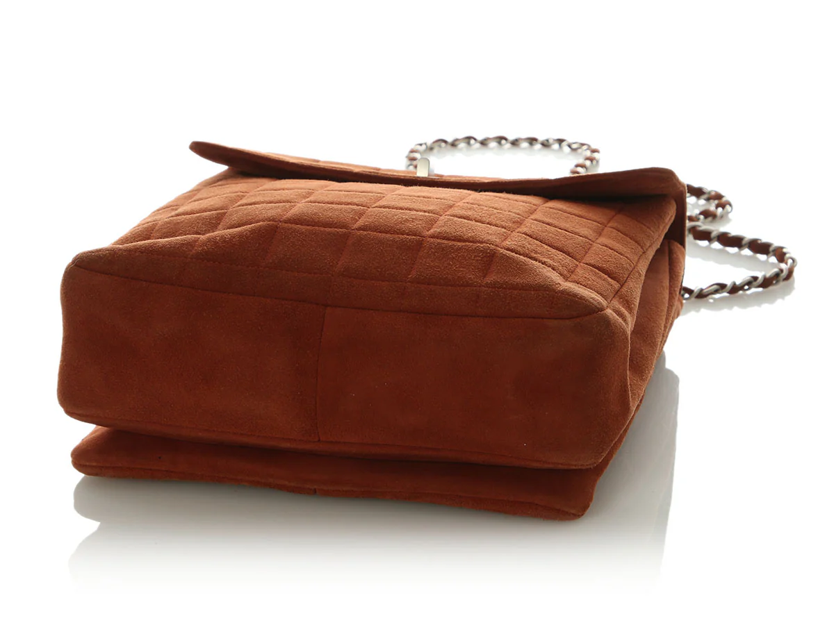 Chanel Vintage Brown Suede Double-Sided Bag - Image 6