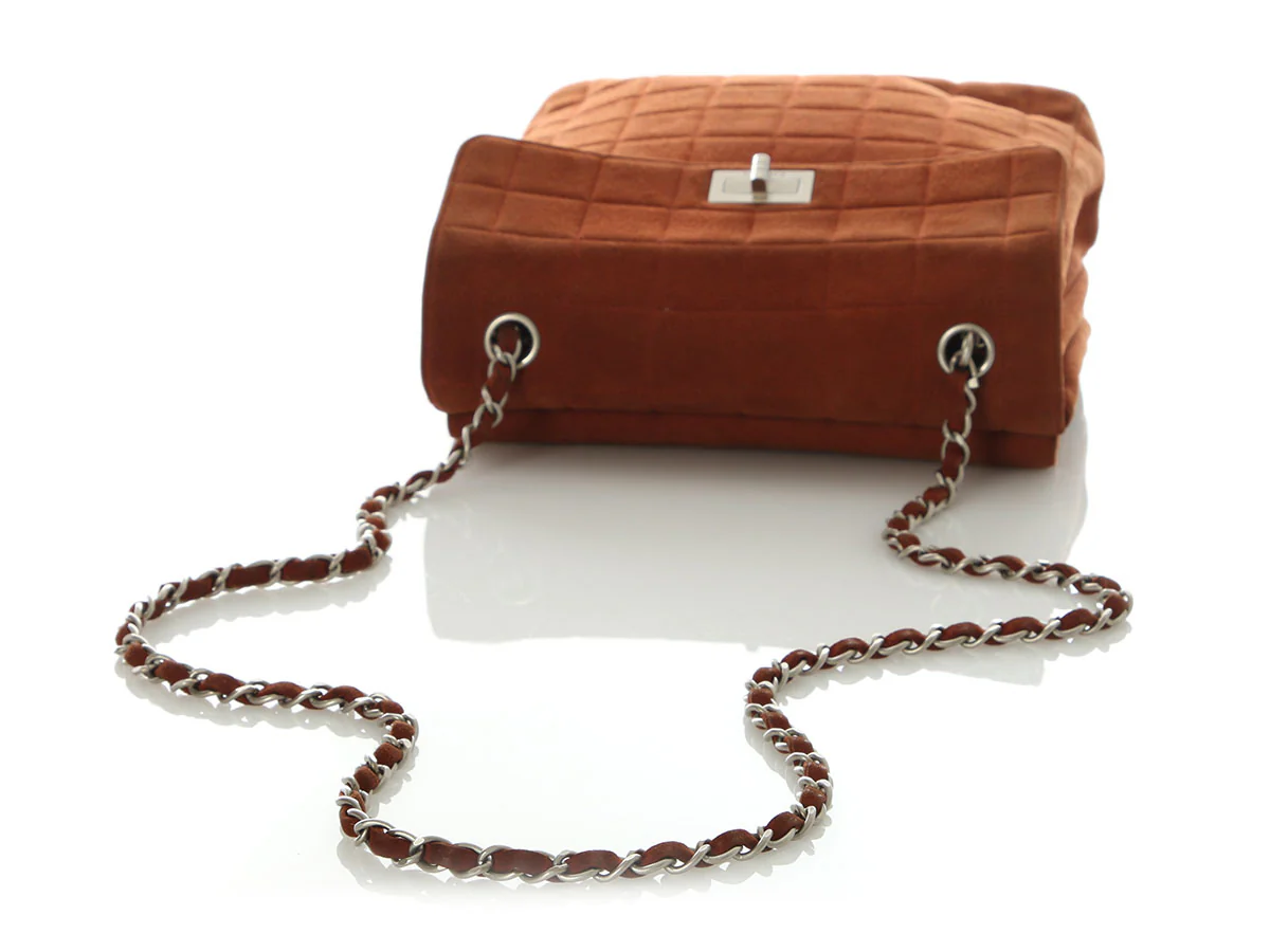 Chanel Vintage Brown Suede Double-Sided Bag - Image 7