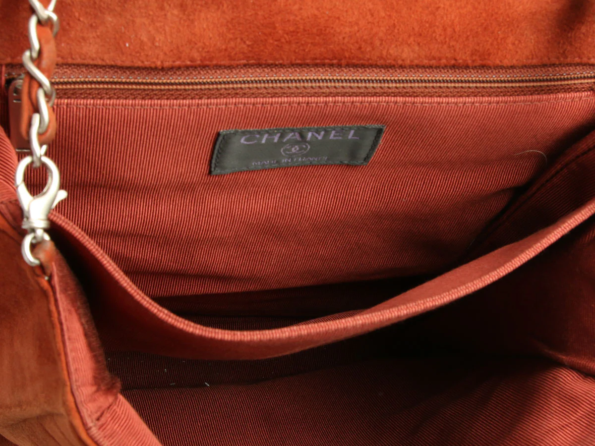 Chanel Vintage Brown Suede Double-Sided Bag - Image 8