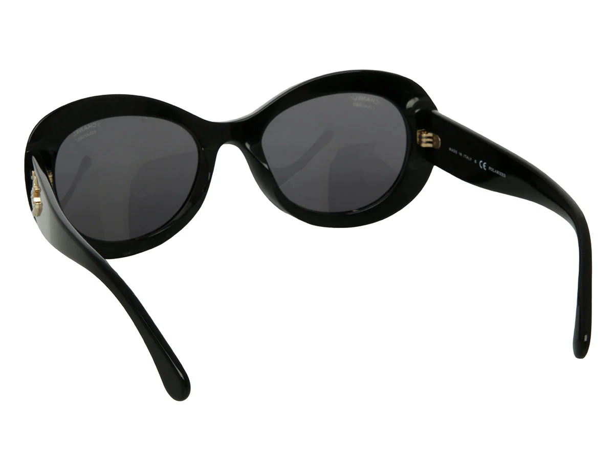 Chanel Black Sunglasses - Image 4