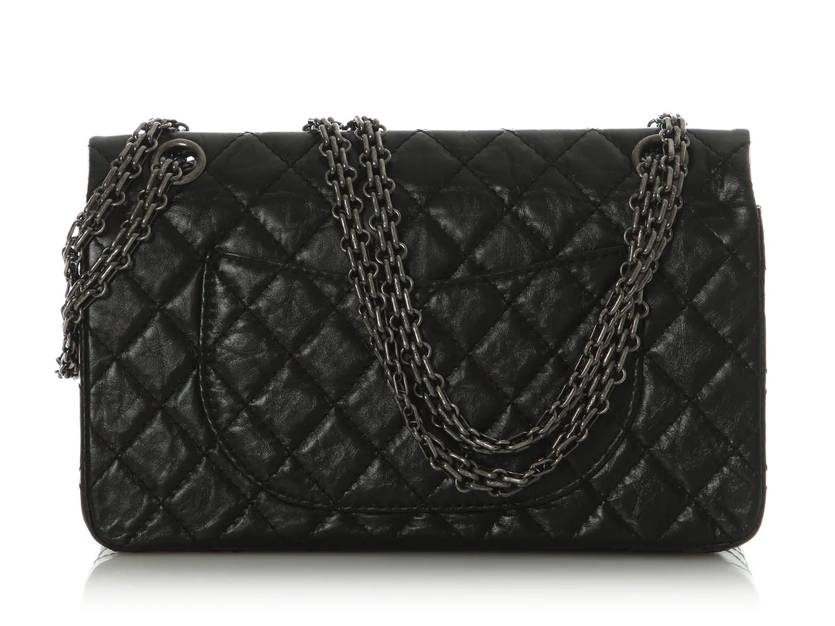 Chanel Black Quilted Distressed Calfskin Reissue 225 - Image 5