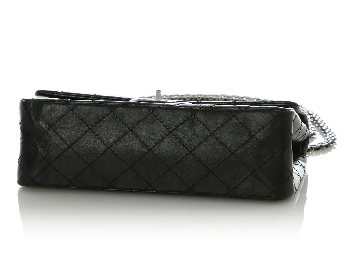 Chanel Black Quilted Distressed Calfskin Reissue 225 - Image 7