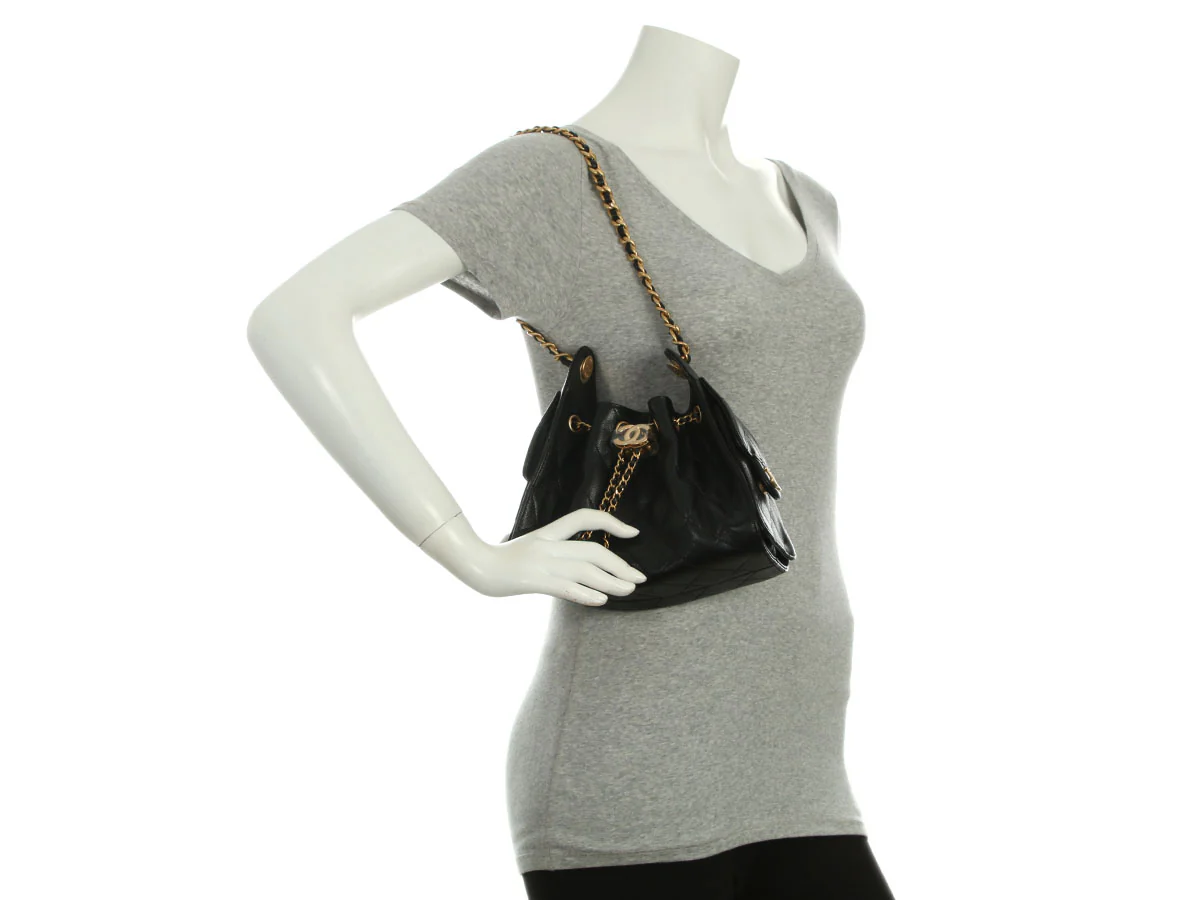 Chanel Mini Black Caviar 25 Hobo - Image 10