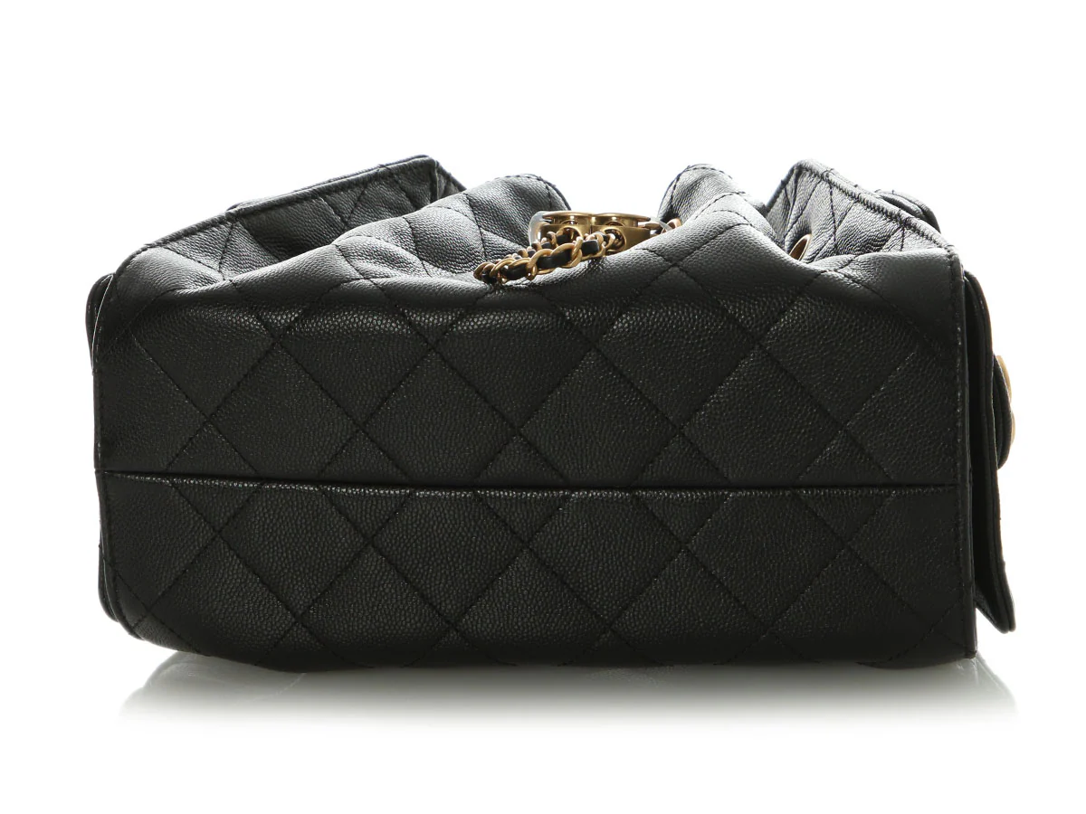 Chanel Mini Black Caviar 25 Hobo - Image 7
