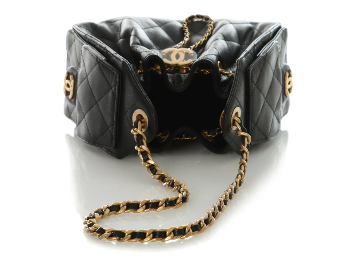 Chanel Mini Black Caviar 25 Hobo - Image 8