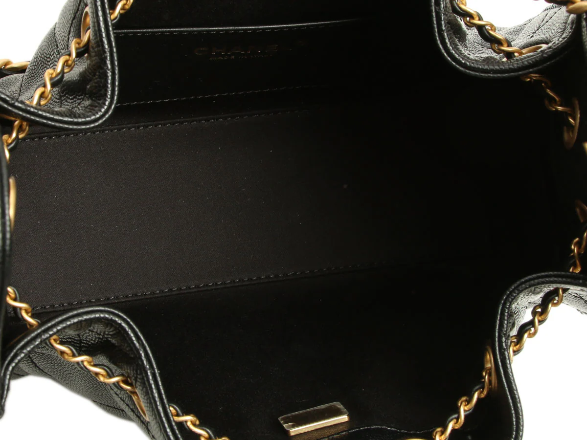 Chanel Mini Black Caviar 25 Hobo - Image 9