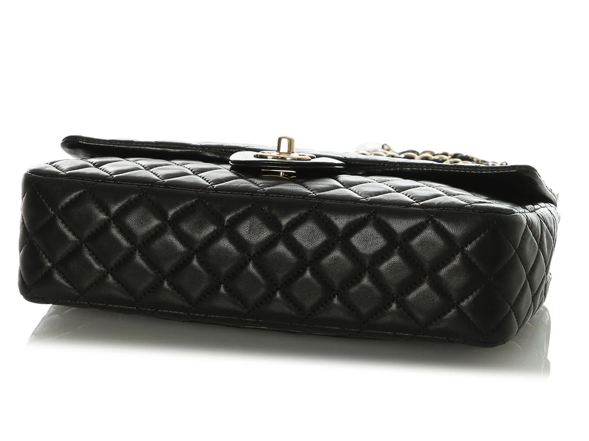 Chanel Medium Black Quilted Lambskin Valentine Charm Flap - Image 6