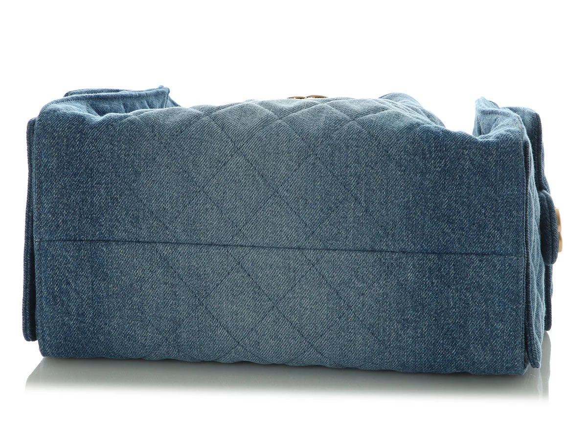 Chanel Small Blue Denim 25 Bag - Image 7