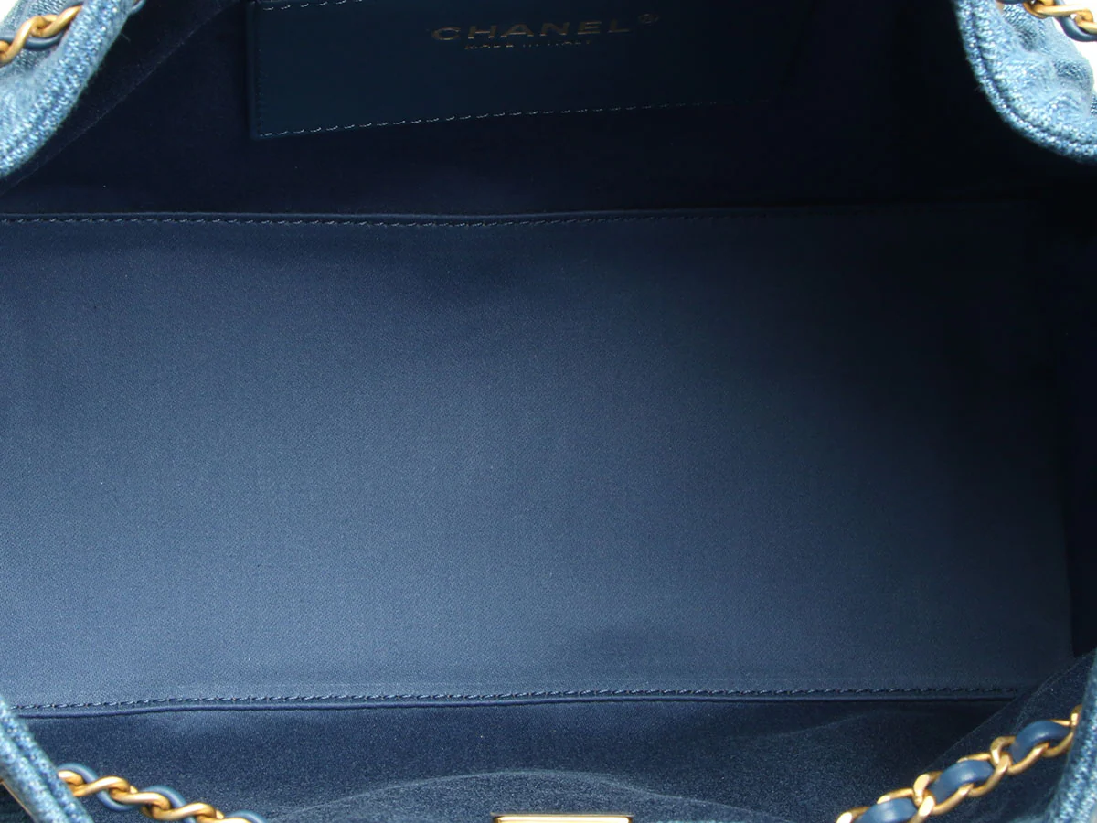Chanel Small Blue Denim 25 Bag - Image 9