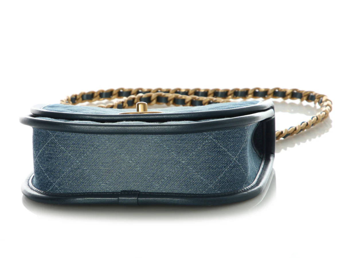 Chanel Small Denim Messenger Bag - Image 7