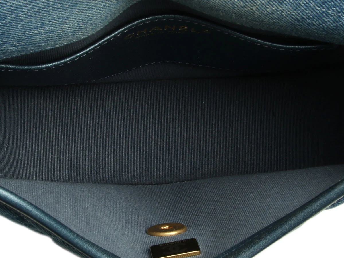 Chanel Small Denim Messenger Bag - Image 9