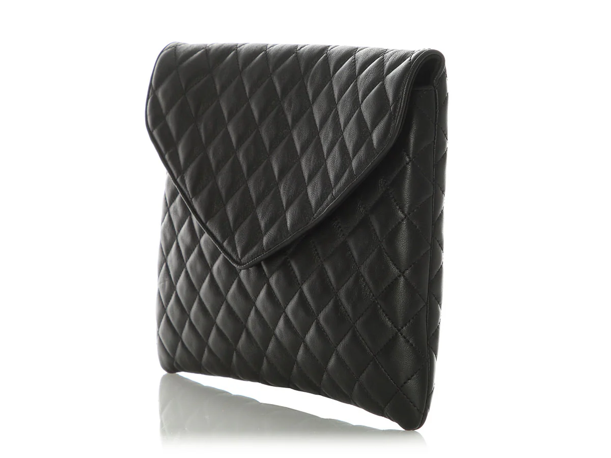 Chanel Black Quilted Lambskin Loafers with Pouch - Image 10