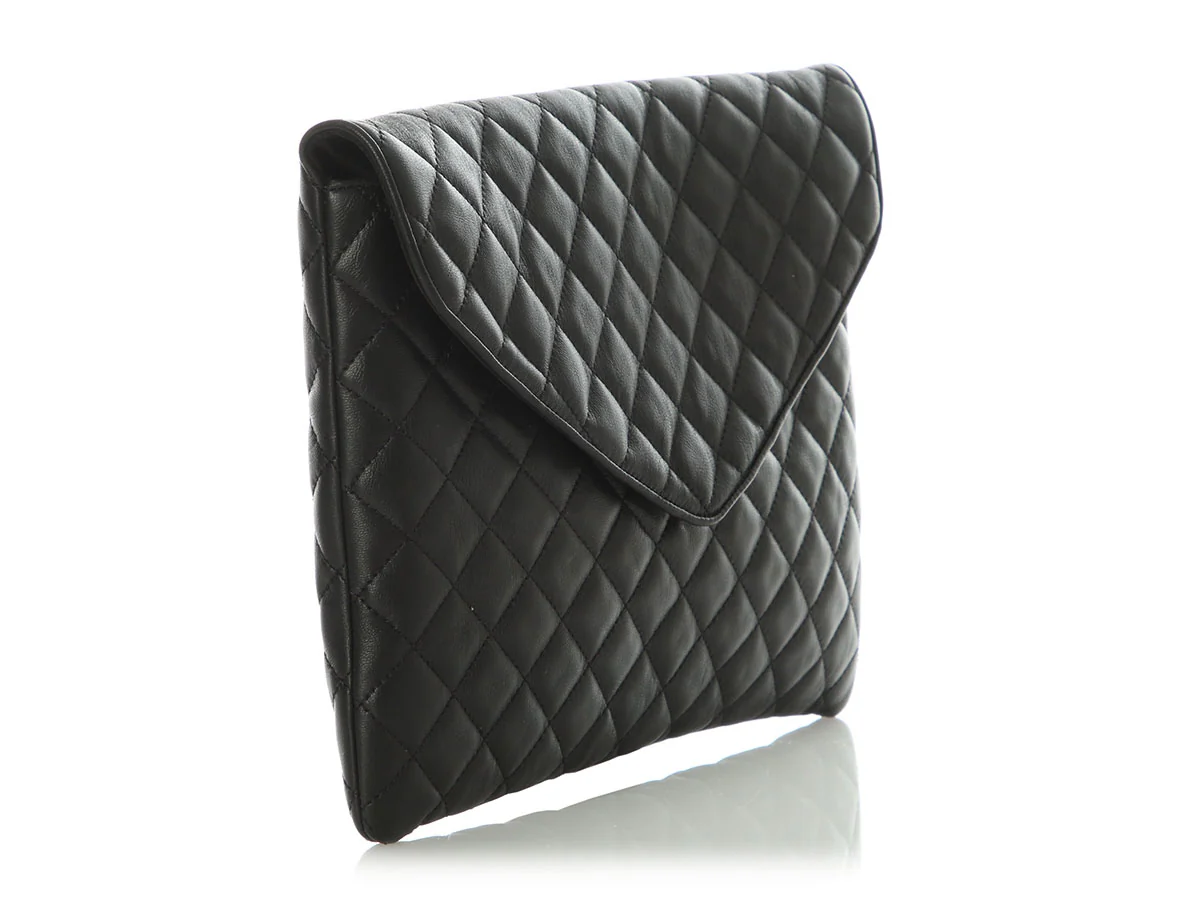 Chanel Black Quilted Lambskin Loafers with Pouch - Image 12