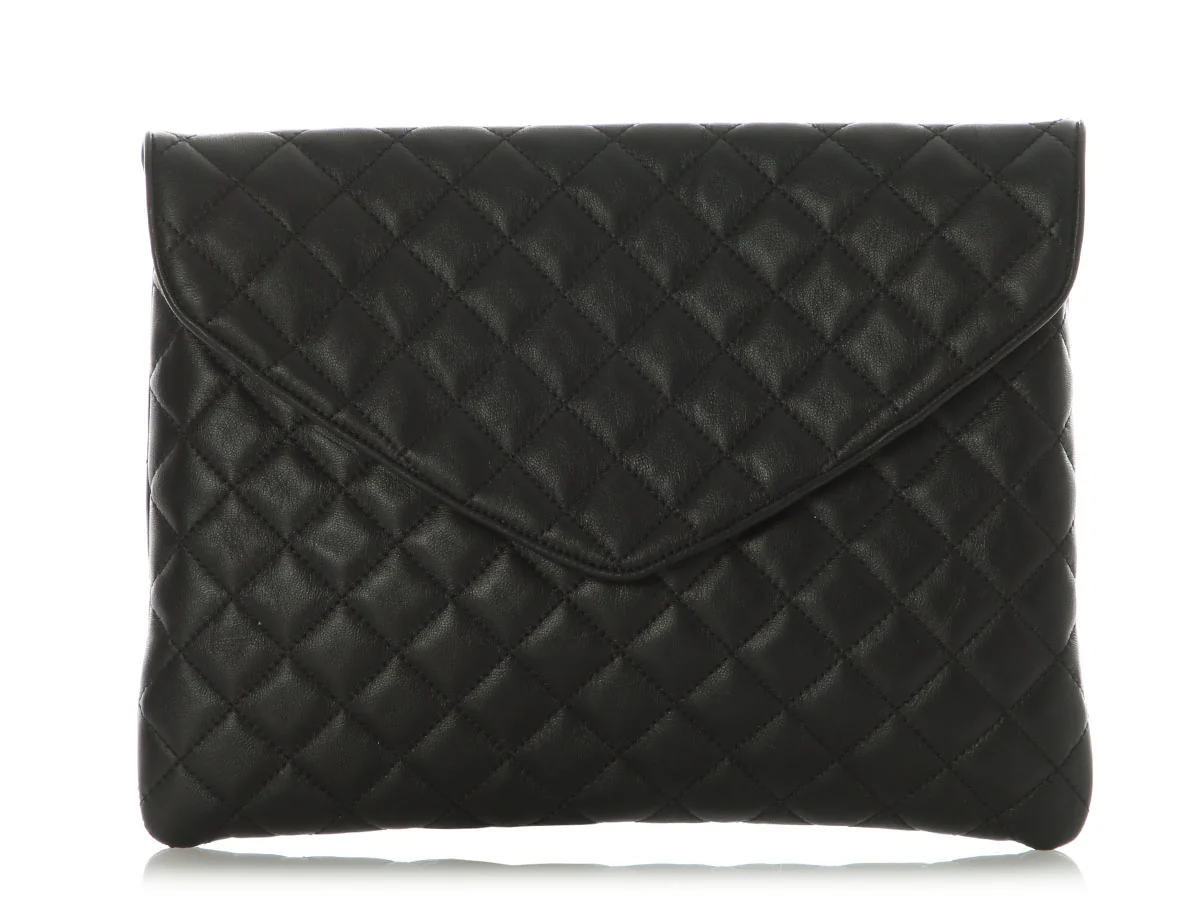 Chanel Black Quilted Lambskin Loafers with Pouch - Image 8