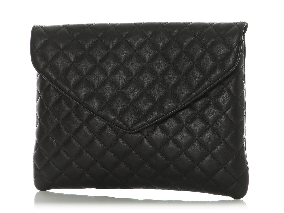 Chanel Black Quilted Lambskin Loafers with Pouch - Image 9