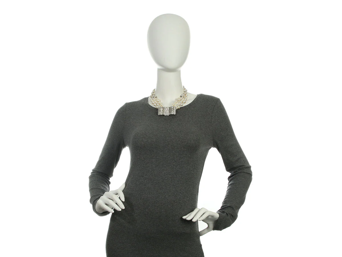 Chanel Crystal Bow Multi-Strand Pearl Necklace - Image 5