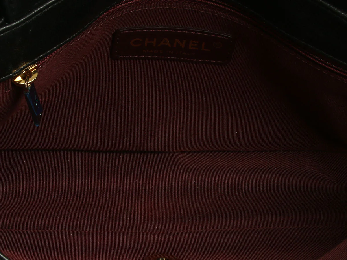 Chanel Medium Black Part-Quilted Calfskin Mademoiselle Flap - Image 8
