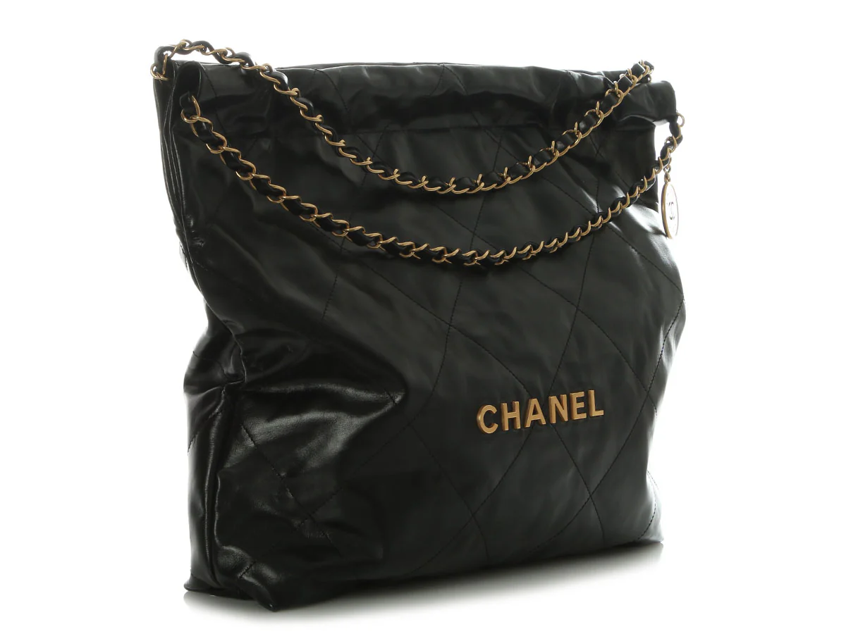 Chanel Black Quilted Shiny Calfskin 22 - Image 6
