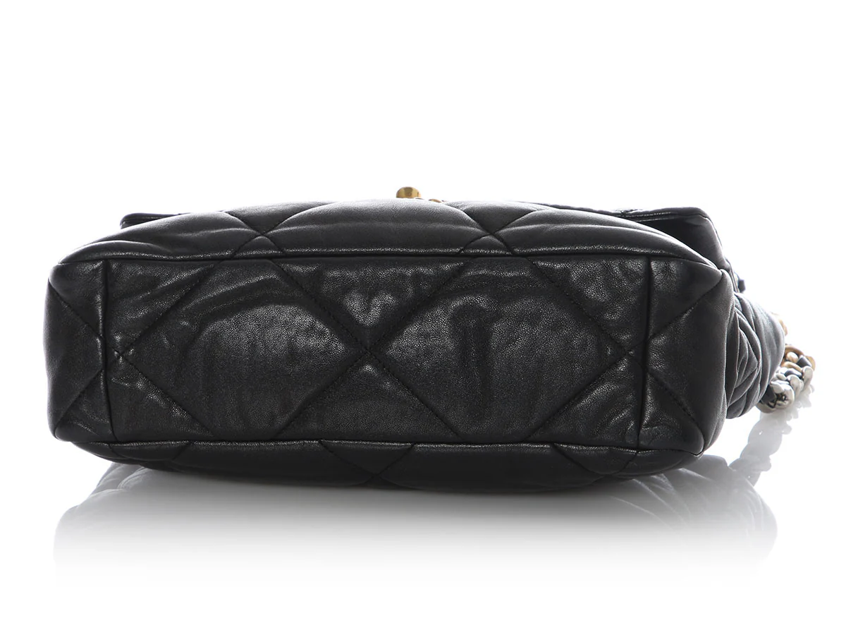 Chanel Medium Black Quilted Lambskin 19 Flap - Image 6