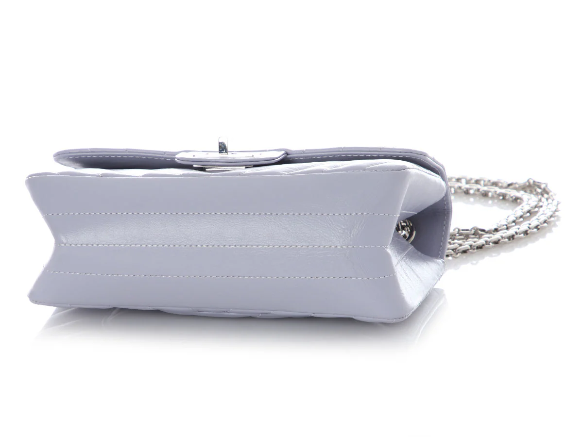 Chanel Mini Lilac Chevron-Quilted Aged Calfskin Reissue - Image 7