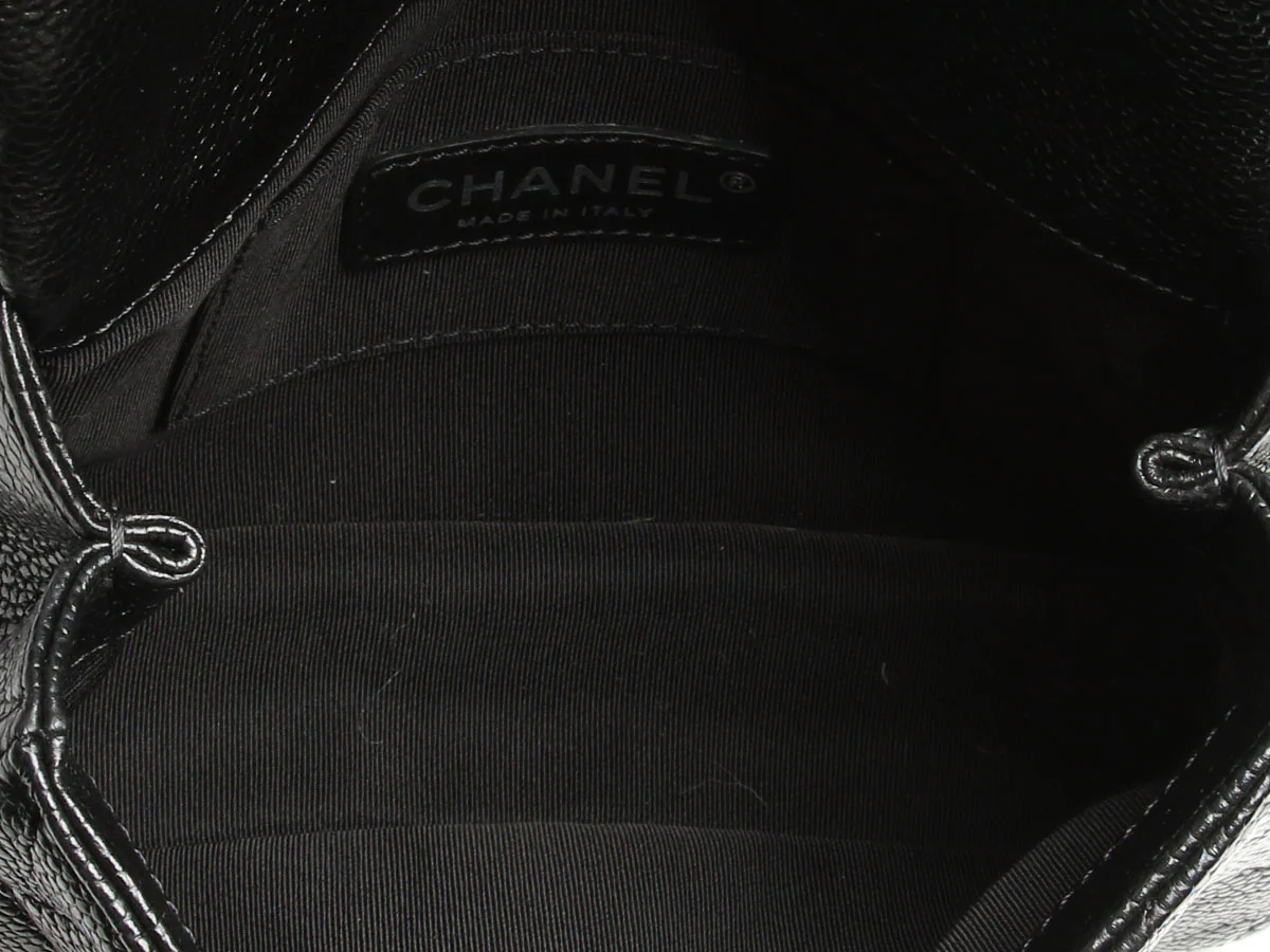 Chanel Mini Black Quilted Shiny Caviar Incognito Flap - Image 9