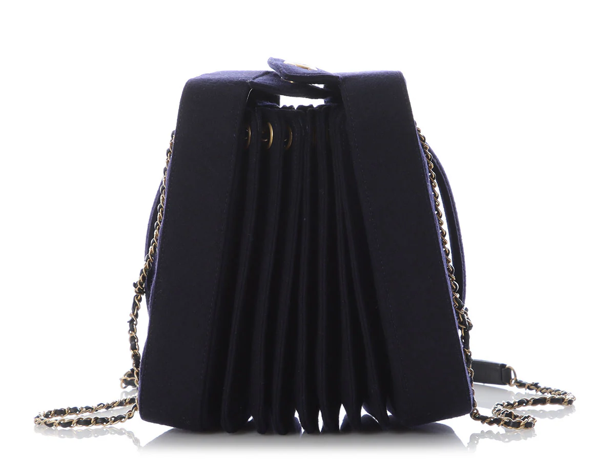 Chanel Navy Paris-Hamburg Accordion Bag