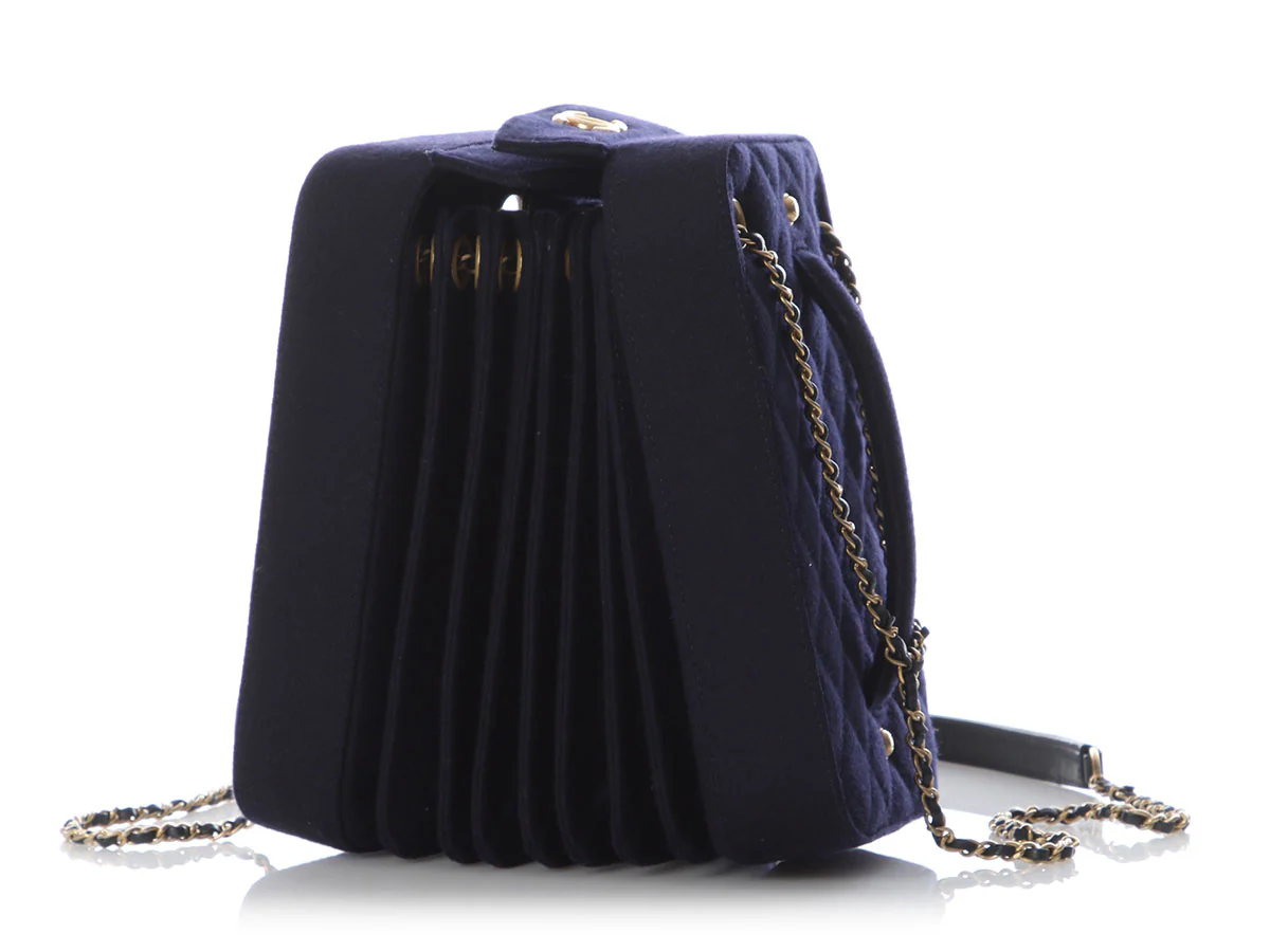 Chanel Navy Paris-Hamburg Accordion Bag - Image 3