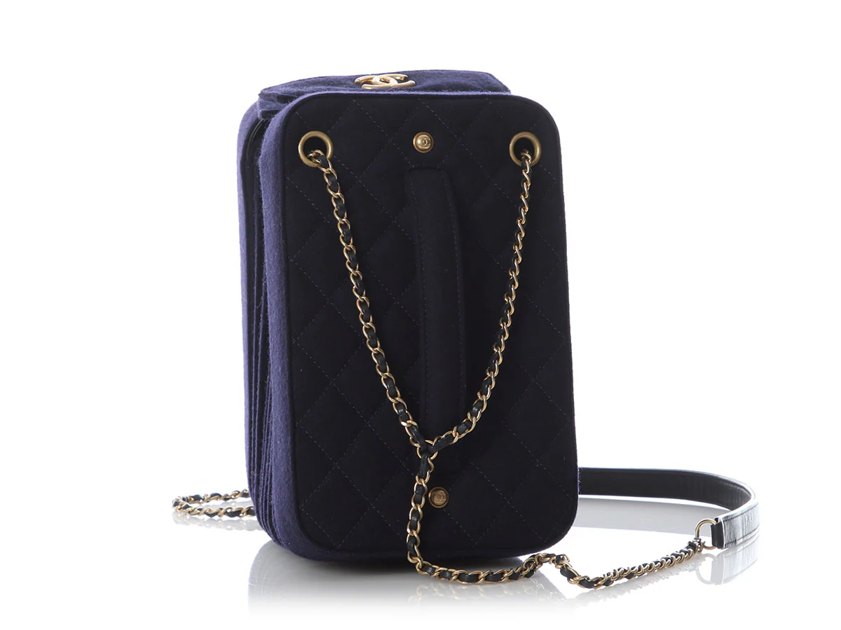 Chanel Navy Paris-Hamburg Accordion Bag - Image 4