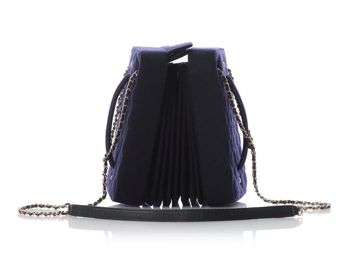 Chanel Navy Paris-Hamburg Accordion Bag - Image 5