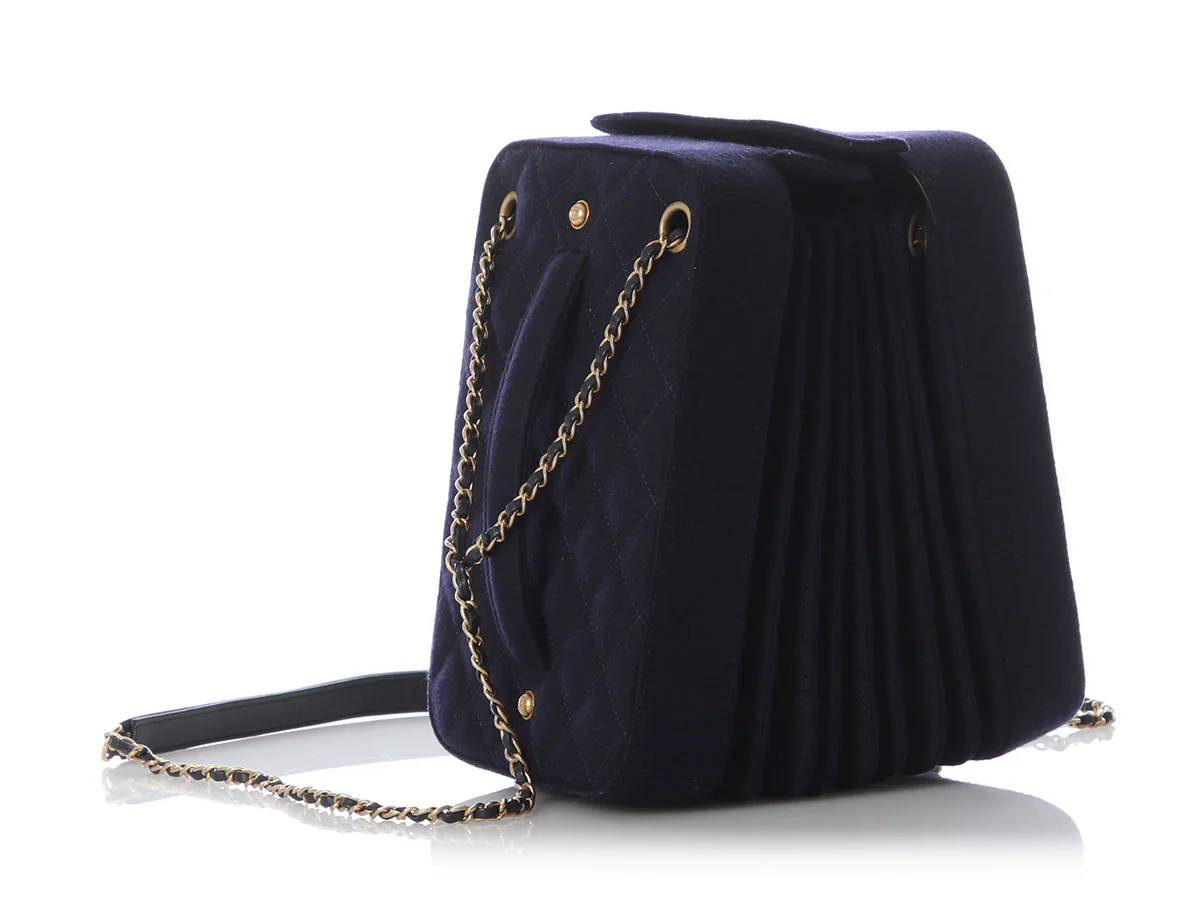 Chanel Navy Paris-Hamburg Accordion Bag - Image 6