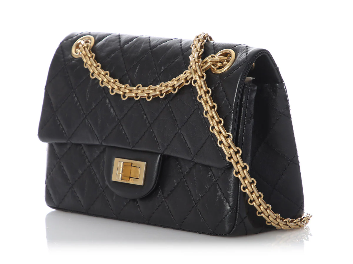 Chanel Mini Black Quilted Aged Calfskin Reissue - Image 3