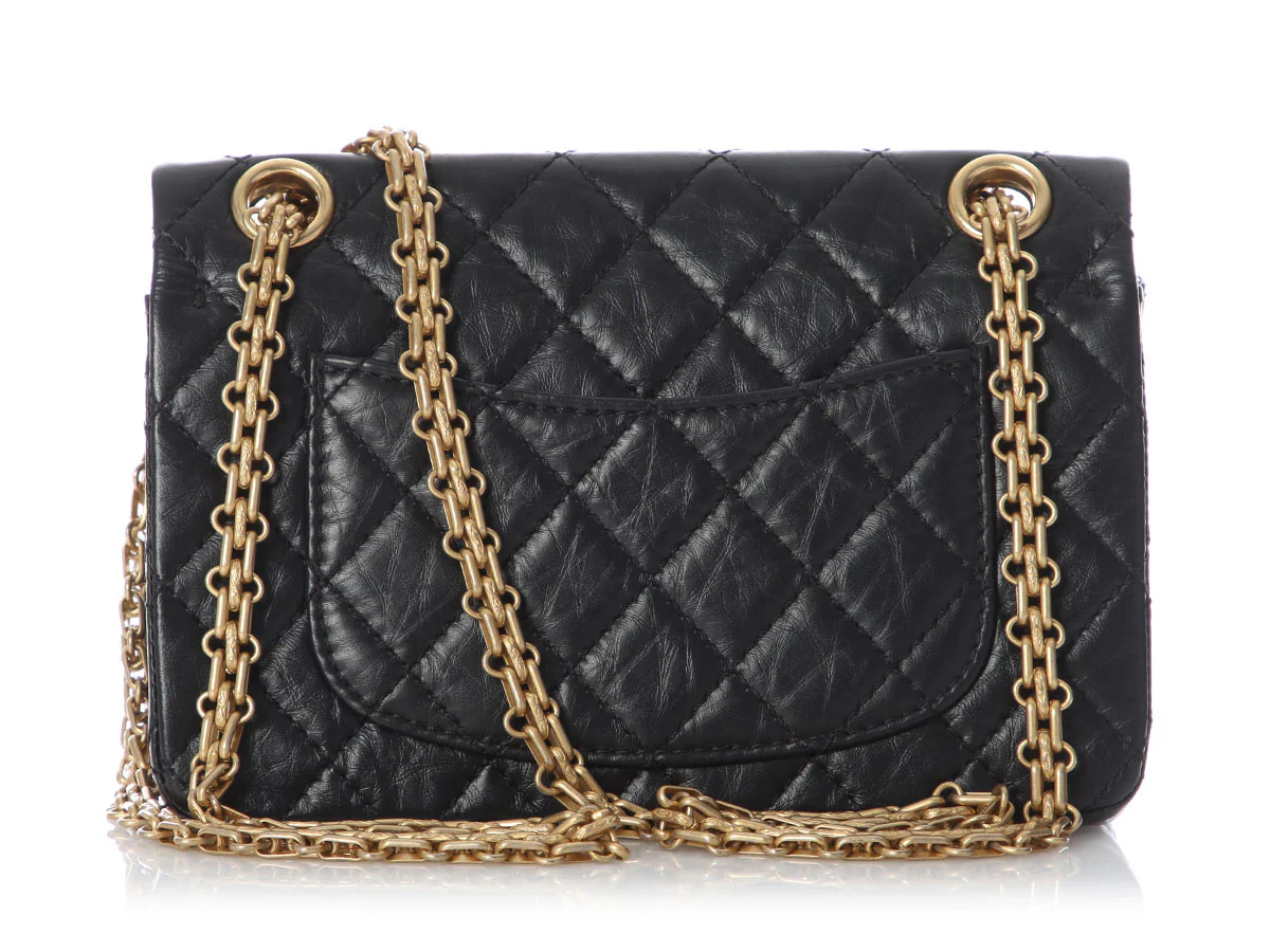 Chanel Mini Black Quilted Aged Calfskin Reissue - Image 4