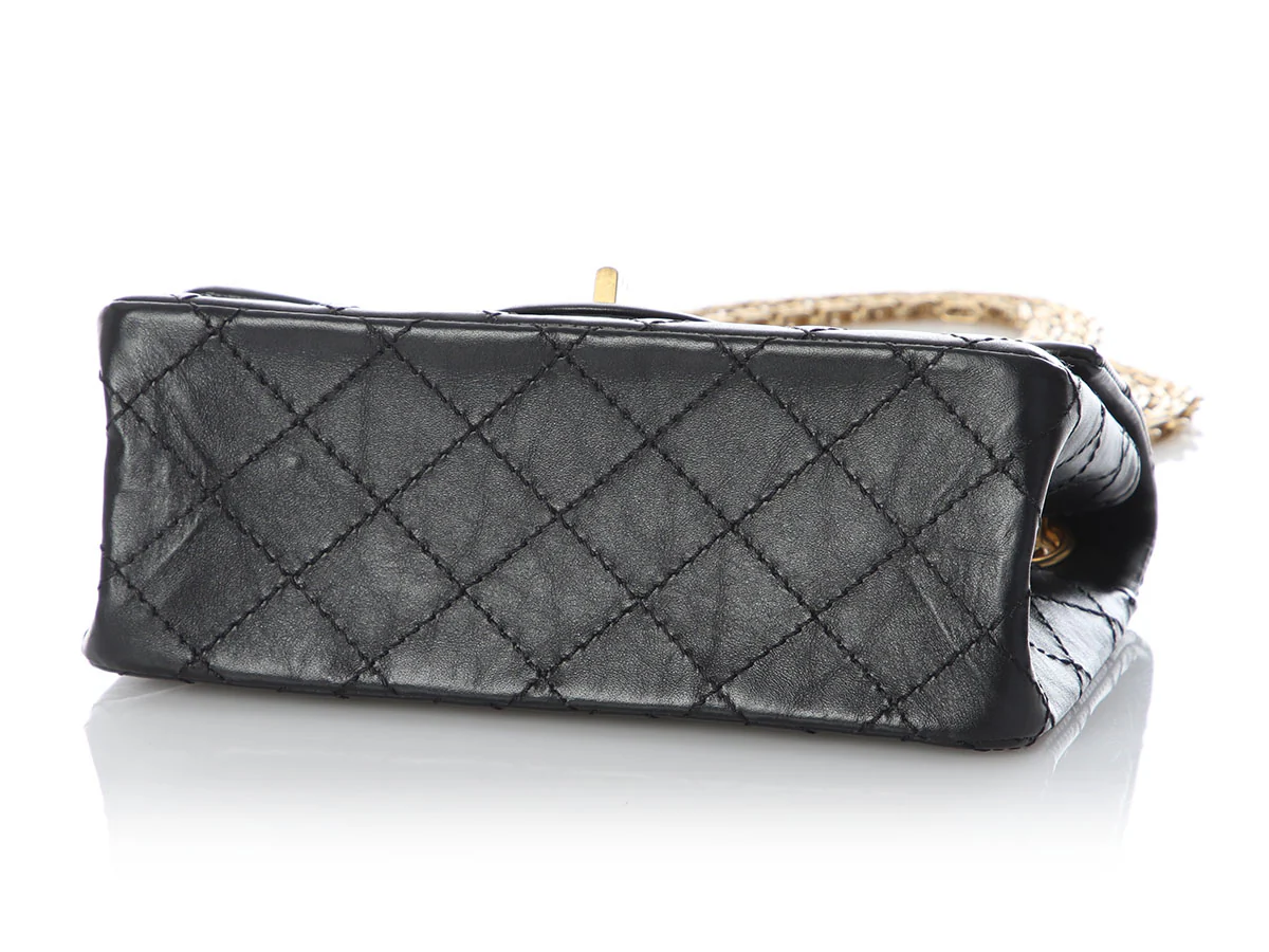 Chanel Mini Black Quilted Aged Calfskin Reissue - Image 6