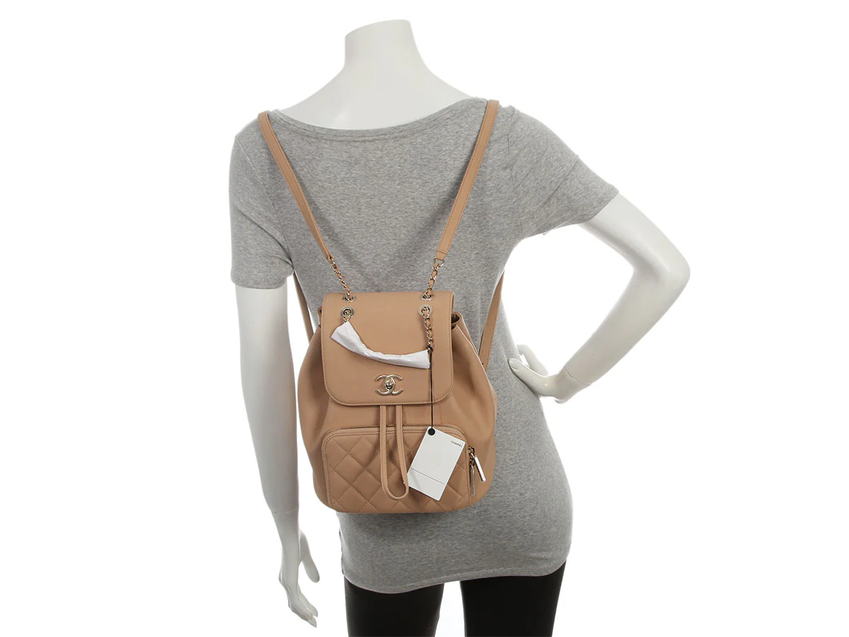 Chanel Beige Caviar Affinity Backpack - Image 11