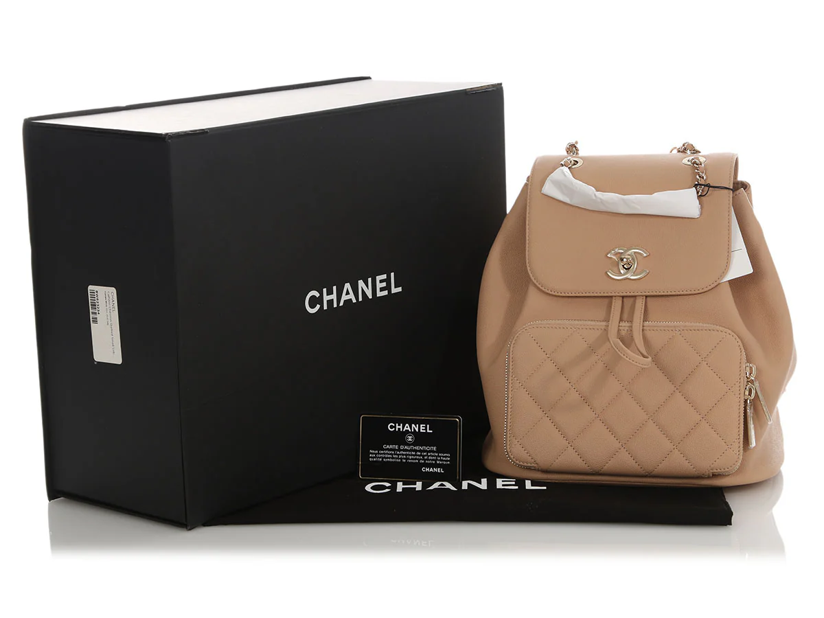 Chanel Beige Caviar Affinity Backpack - Image 2