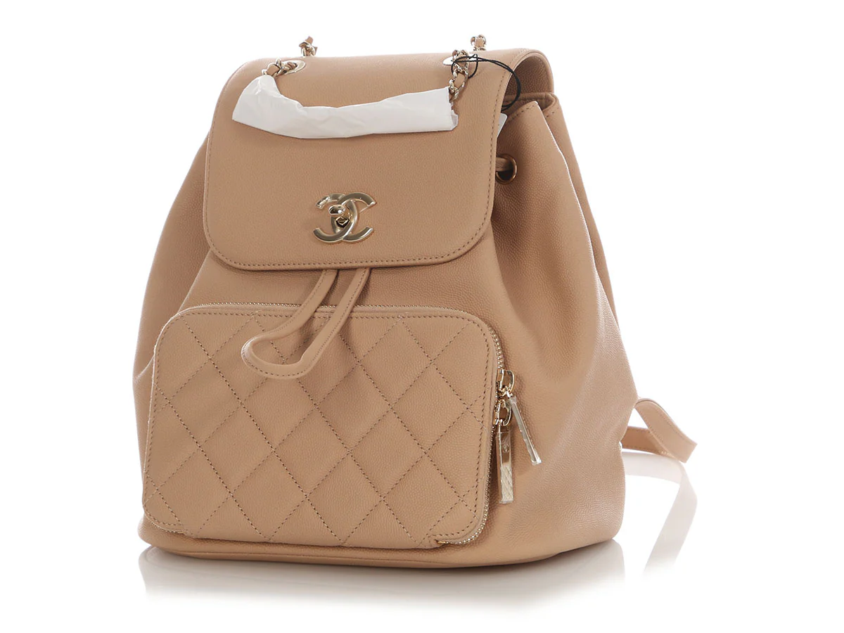 Chanel Beige Caviar Affinity Backpack - Image 3