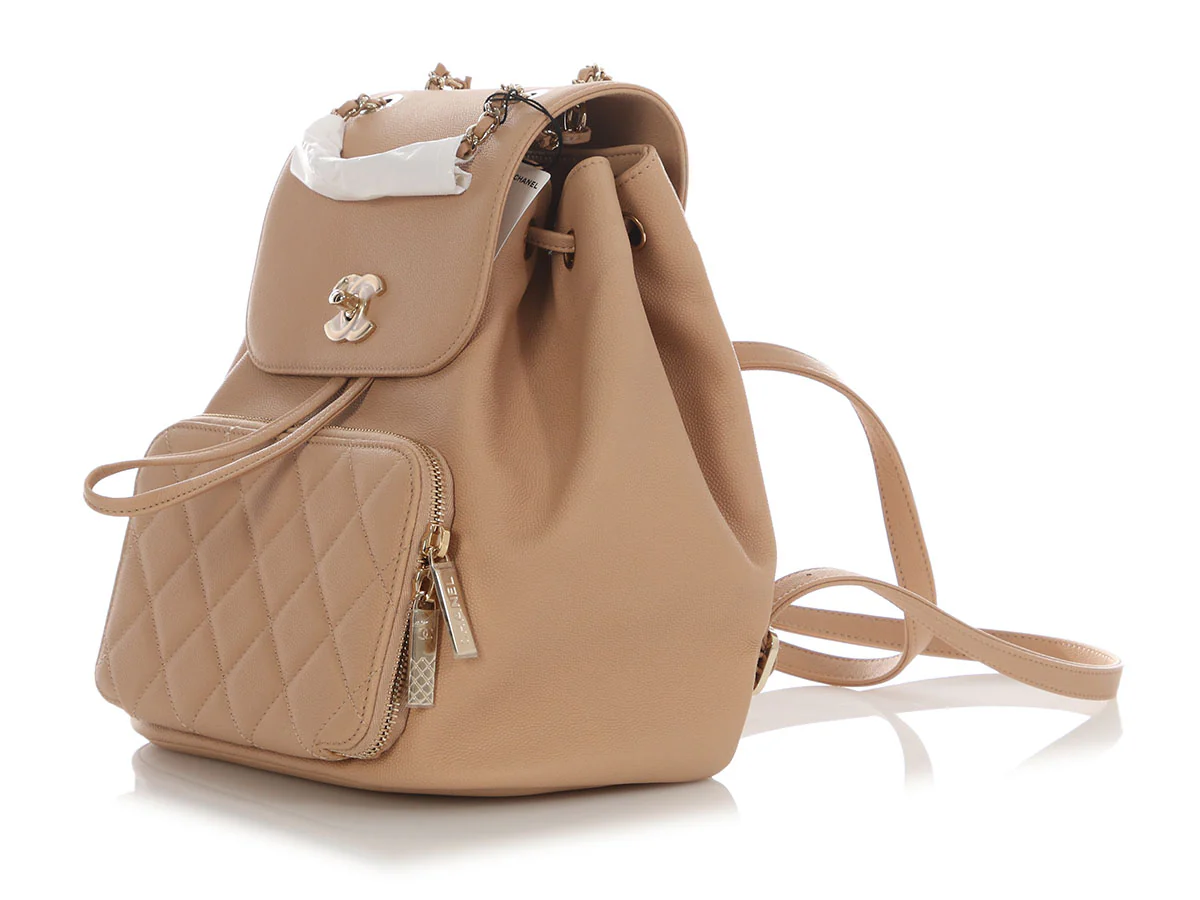 Chanel Beige Caviar Affinity Backpack - Image 4