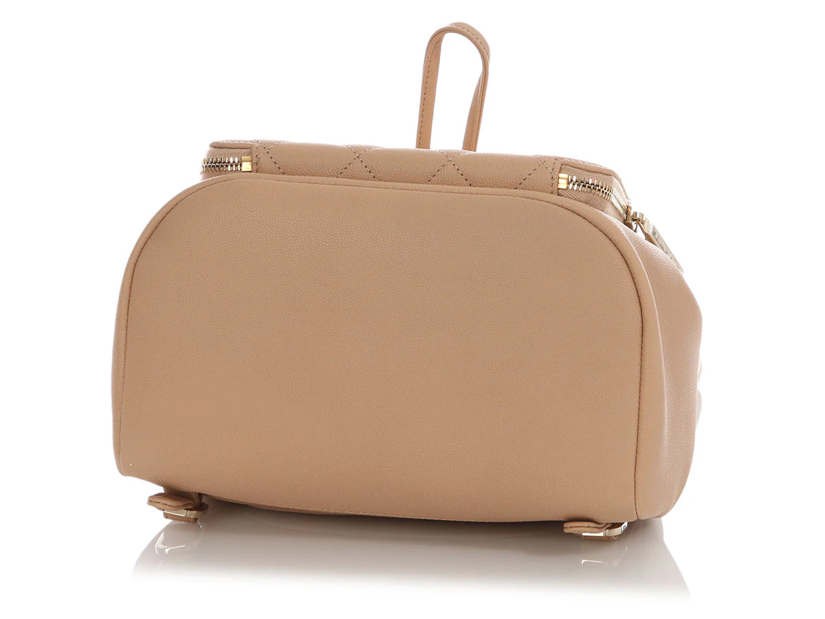 Chanel Beige Caviar Affinity Backpack - Image 7