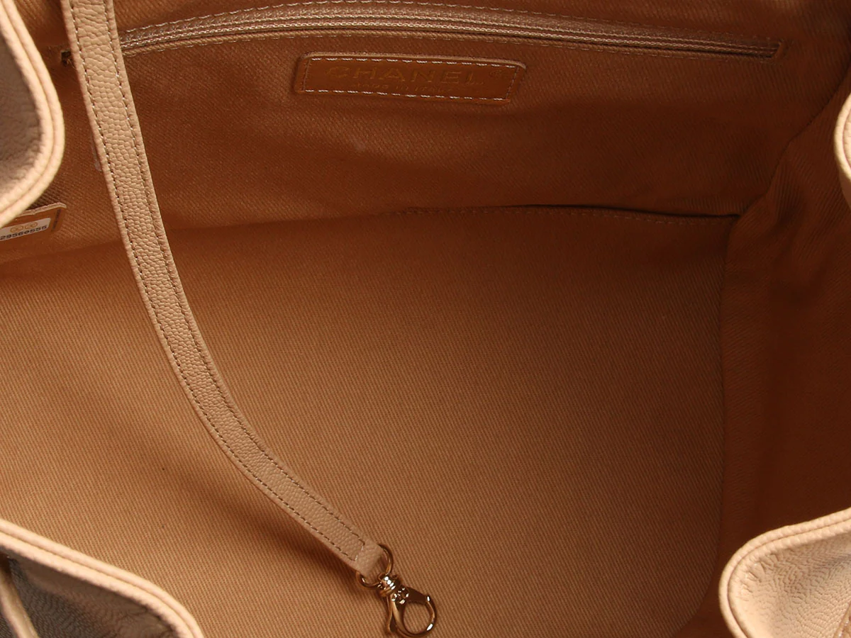 Chanel Beige Caviar Affinity Backpack - Image 9