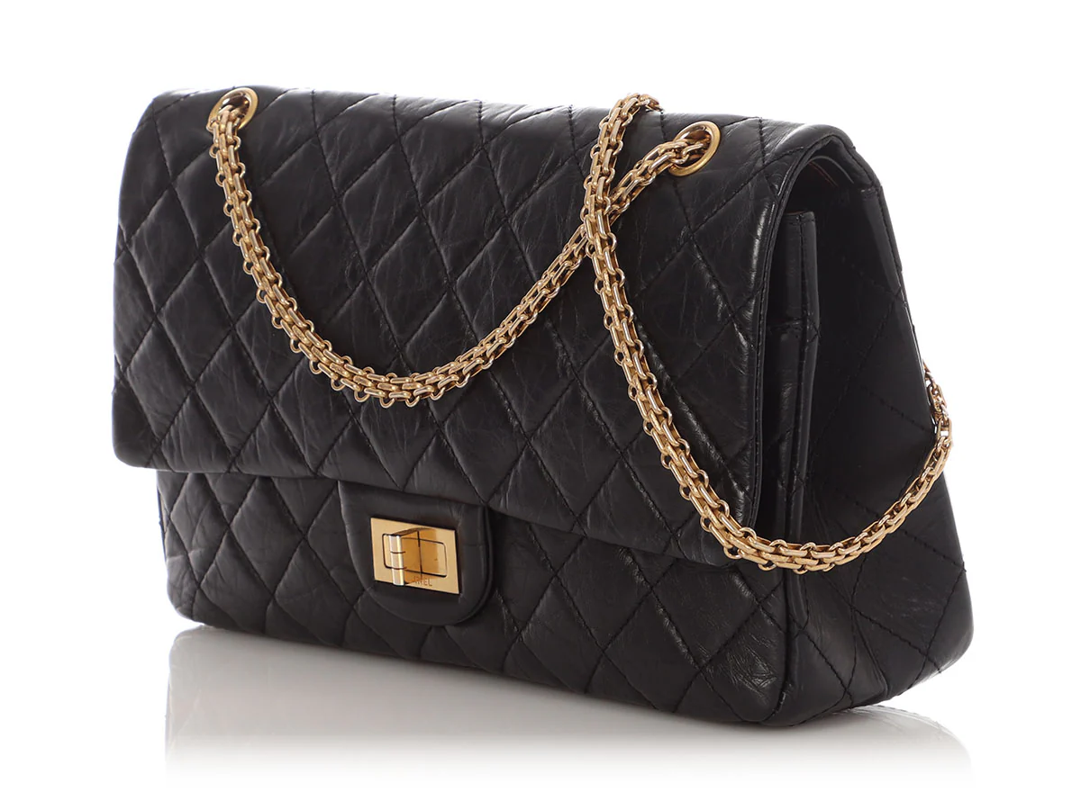 Chanel Black Quilted Aged Calfskin 2.55 Reissue 227 - Image 4