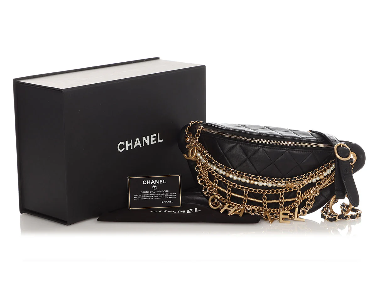 Chanel Black Quilted Lambskin Paris-New York All About Chains Bumbag - Image 2