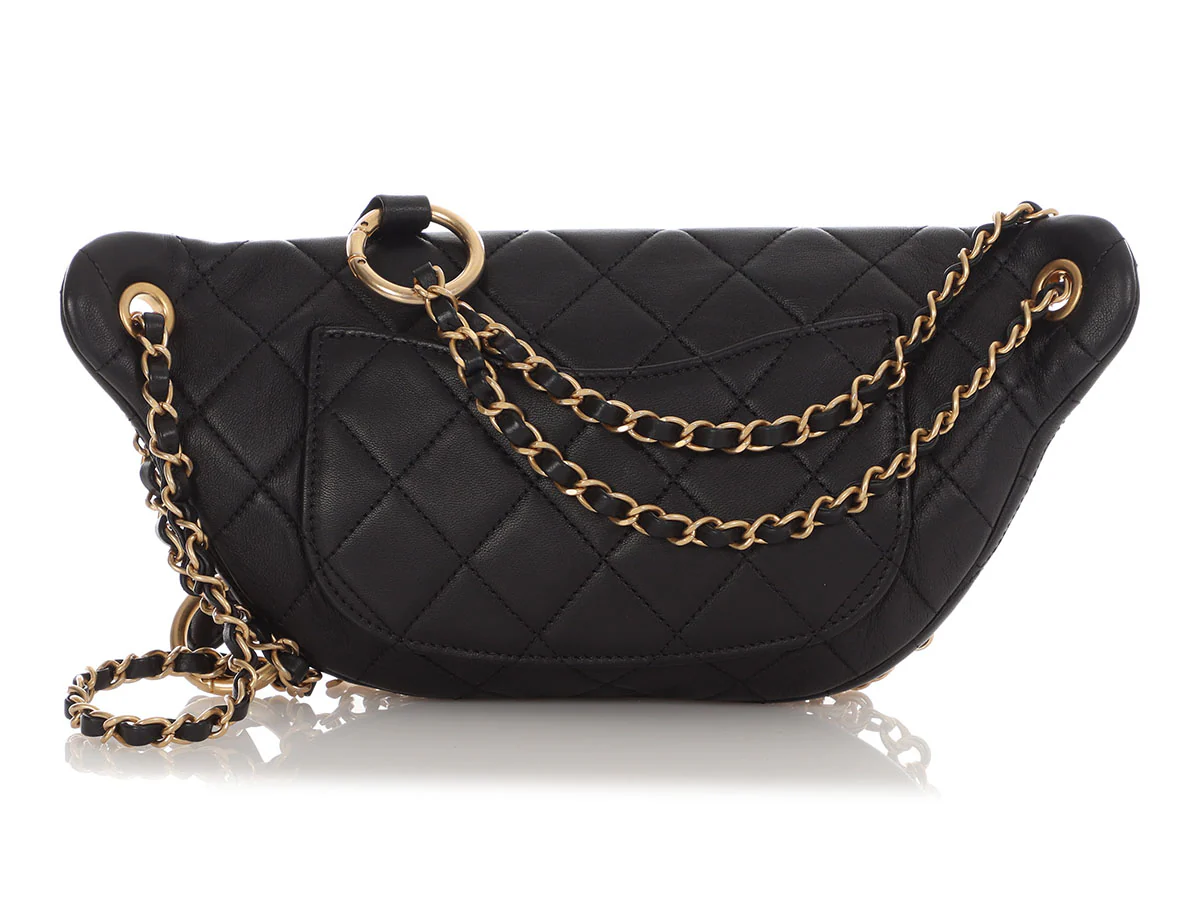 Chanel Black Quilted Lambskin Paris-New York All About Chains Bumbag - Image 5