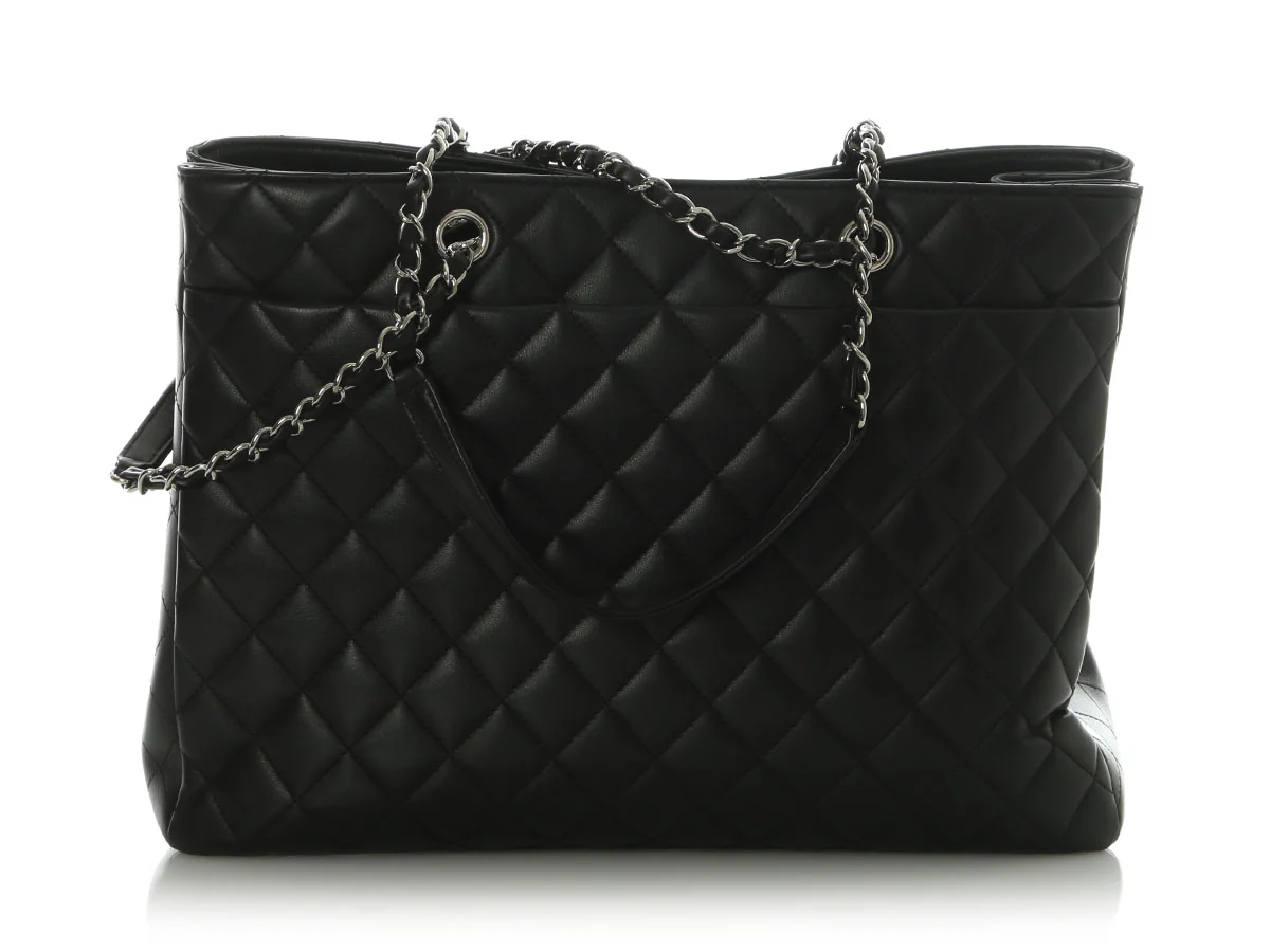 Chanel Black Quilted Lambskin Tote - Image 5
