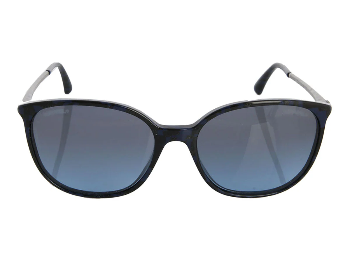 Chanel Blue Marbled Rhinestone Sunglasses