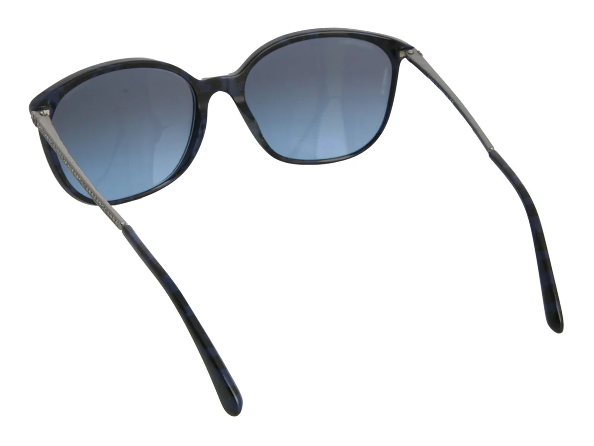 Chanel Blue Marbled Rhinestone Sunglasses - Image 4